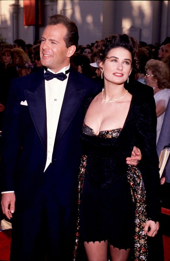 Rumer's divorced parents- Bruce Willis and Demi Moore.